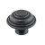 Classic Metal Knob - Matte Black Iron - 34 Mm Dia.