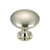 Contemporary Metal Knob  - Brushed Nickel - 30mm Dia.