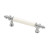 Classic Metal Pull - White; Chrome - 76 Mm C. To C.