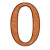 Wood Numbers; Honey Gold 4 Inches #0