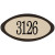 Economic Oval Address Plaque; Mocha/Sand