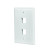 2-PORT WALL PLATE; WHITE