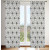Floral Jacquard 2-Piece Tania Grommet Curtain Panel Set 54&#148;x95&#148;; silver/black