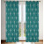 Floral Jacquard 2-Piece Tania Grommet Curtain Panel Set 54&#148;x95&#148;; teal/ivory
