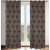 Floral Jacquard 2-Piece Tania Grommet Curtain Panel Set 54&#148;x95&#148;; taupe/red