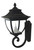 Pagoda Black Solar Wall-Mount Bright-White LED Outdoor Light Fixture