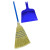 Poly Corn Broom with Bonus Blue Dust Pan