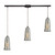 Hammered Glass 3 Light Pendant In Oil Rubbed Bronze