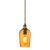 Hammered Glass Collection 1 Light Mini Pendant In Oil Rubbed Bronze