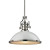 Chadwick 1 Light Pendant In Gloss White/Polished Nickel