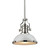 Chadwick 1 Light Pendant In Gloss White/Polished Nickel