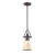 Chadwick 1-Light Pendant In Oiled Bronze And Cappa Shell