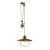 Farmhouse 1-Light Pulldown Pendant In Antique Brass