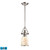 Chadwick 1-Light Pendant Polished Nickel And Cappa Shell - LED