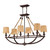 Natural Rope 6 Light Chandelier In Aged Bronze