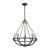 Natural Rope 5 Light Chandelier In Silvered Graphite/Polished Nickel Accents