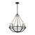 Natural Rope 5 Light Chandelier In Silvered Graphite/Polished Nickel Accents