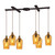 Hammered Glass Collection 6 Light Chandelier In Oil Rubbed Bronze