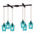 Hammered Glass Collection 6 Light Chandelier In Oil Rubbed Bronze