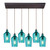 Hammered Glass Collection 6 Light Chandelier In Oil Rubbed Bronze