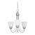 Atropolis 3 Light Ceiling Satin Nickel Compact Fluorescent Chandelier