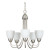 Atropolis 5 Light Ceiling Satin Nickel Compact Fluorescent Chandelier