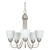 Atropolis 5 Light Ceiling Satin Nickel Compact Fluorescent Chandelier