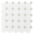 Finesse Matte White with Gray Dot 12 Inch x 12 Inch x 6mm Ceramic Octagon/Dot Mosaic Wall Tile (10 sq. Feet / Case)