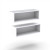 Blvd Rectangular Wall Shelves (2) from Nexera