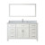 Kalize 60 White / Carrera White Marble Ensemble with Mirror and Faucet