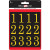 2 Inch Gold & Black Packaged Numbers