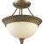 Savannah Collection Burnished Chestnut 2-light Semi-flushmount