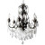 Heritage 6 Light Iron and Crystal Chandelier