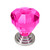 Classic Acrylic Knob - Brush Nickel, Fushia - 32 Mm Dia.