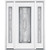 67"x80"x6 9/16" Providence Nickel Full Lite Right Hand Entry Door with Brickmould