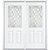 68"x80"x6 9/16" Halifax Nickel Half Lite Right Hand Entry Door with Brickmould