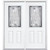 72"x80"x6 9/16" Providence Nickel Half Lite Left Hand Entry Door with Brickmould