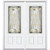 64"x80"x4 9/16" Providence Brass 3/4 Lite Left Hand Entry Door with Brickmould
