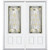 64"x80"x6 9/16" Providence Brass 3/4 Lite Left Hand Entry Door with Brickmould