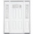 69"x80"x4 9/16" Halifax Nickel Camber Fan Lite Right Hand Entry Door with Brickmould