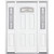 67"x80"x4 9/16" Providence Nickel Camber Fan Lite Right Hand Entry Door with Brickmould