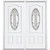 64"x80"x6 9/16" Chatham Antique Black 3/4 Oval Lite Right Hand Entry Door with Brickmould