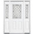 69"x80"x6 9/16" Halifax Antique Black Half Lite Right Hand Entry Door with Brickmould