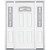 67"x80"x6 9/16" Providence Nickel Camber Fan Lite Left Hand Entry Door with Brickmould