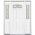 69"x80"x6 9/16" Providence Brass Camber Fan Lite Left Hand Entry Door with Brickmould