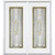 68"x80"x4 9/16" Providence Brass Full Lite Left Hand Entry Door with Brickmould