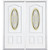 68"x80"x6 9/16"Providence Brass 3/4 Oval Lite Right Hand Entry Door with Brickmould