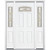 69"x80"x6 9/16" Providence Brass Camber Fan Lite Right Hand Entry Door with Brickmould