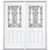 72"x80"x6 9/16" Chatham Antique Black Half Lite Left Hand Entry Door with Brickmould