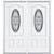 64"x80"x4 9/16" Providence Antique Black 3/4 Oval Lite Left Hand Entry Door with Brickmould
